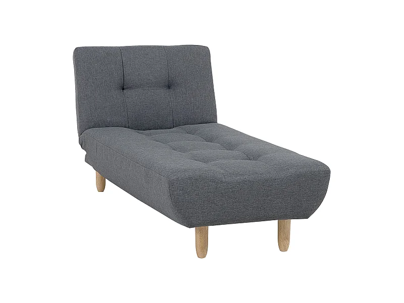 Chaiselongue ALSTEN Stoff Dunkelgrau