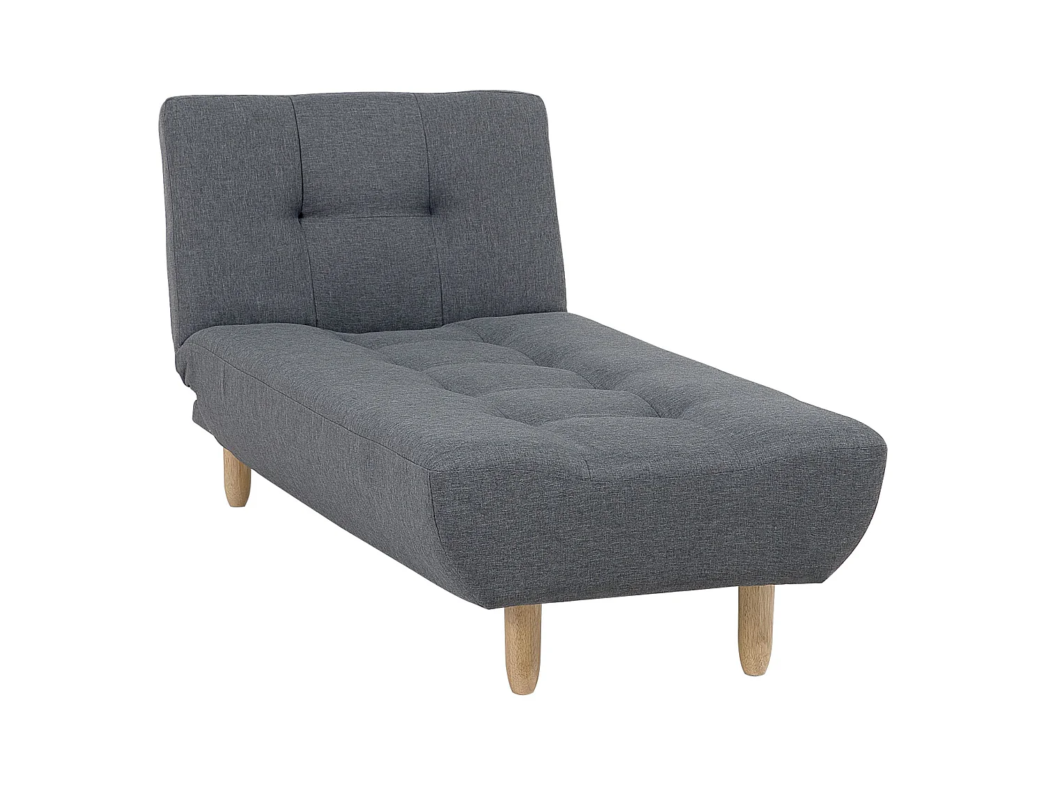 Chaiselongue ALSTEN Stoff Dunkelgrau