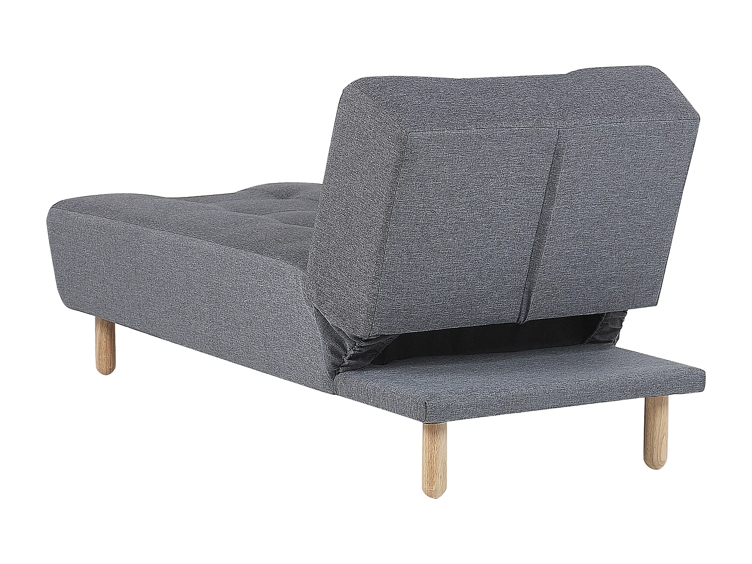 Chaise longue ALSTEN Stof Donkergrijs