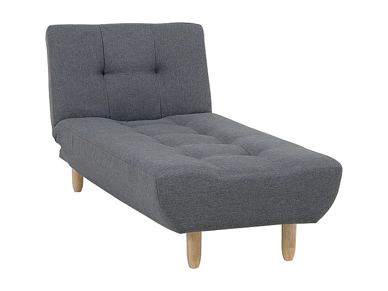 Chaise longue ALSTEN Stof Donkergrijs