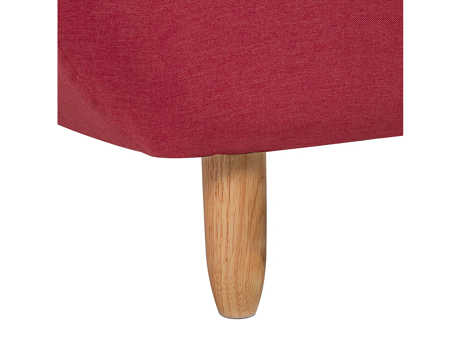 Canapé-lit d'angle modulable 4 places ALSTEN Tissu Rouge Côté gauche