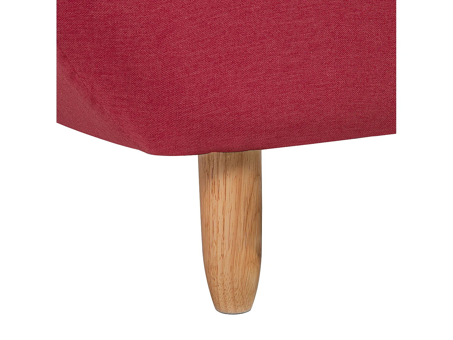 Canapé-lit d'angle modulable 4 places ALSTEN Tissu Rouge Côté gauche