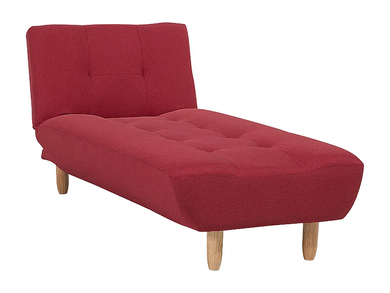 Chaise longue ALSTEN Tela Rojo
