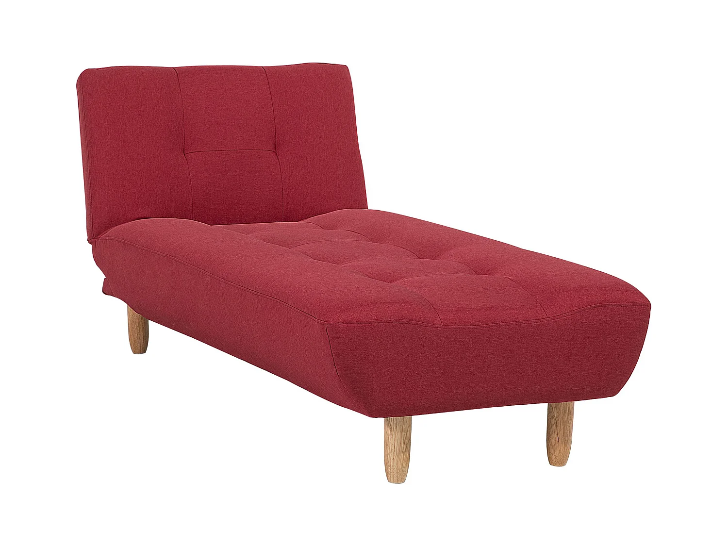 Chaise longue ALSTEN Tissu Rouge