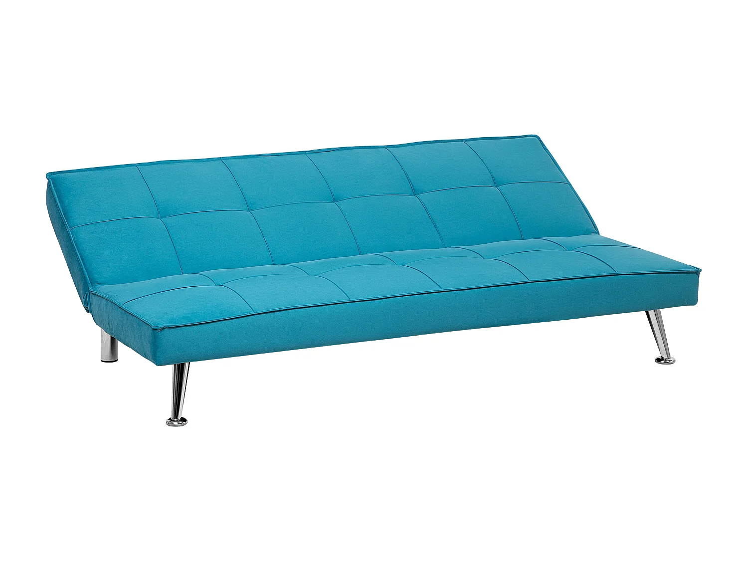 Canapé convertible 3 places en tissu bleu azur HASLE II