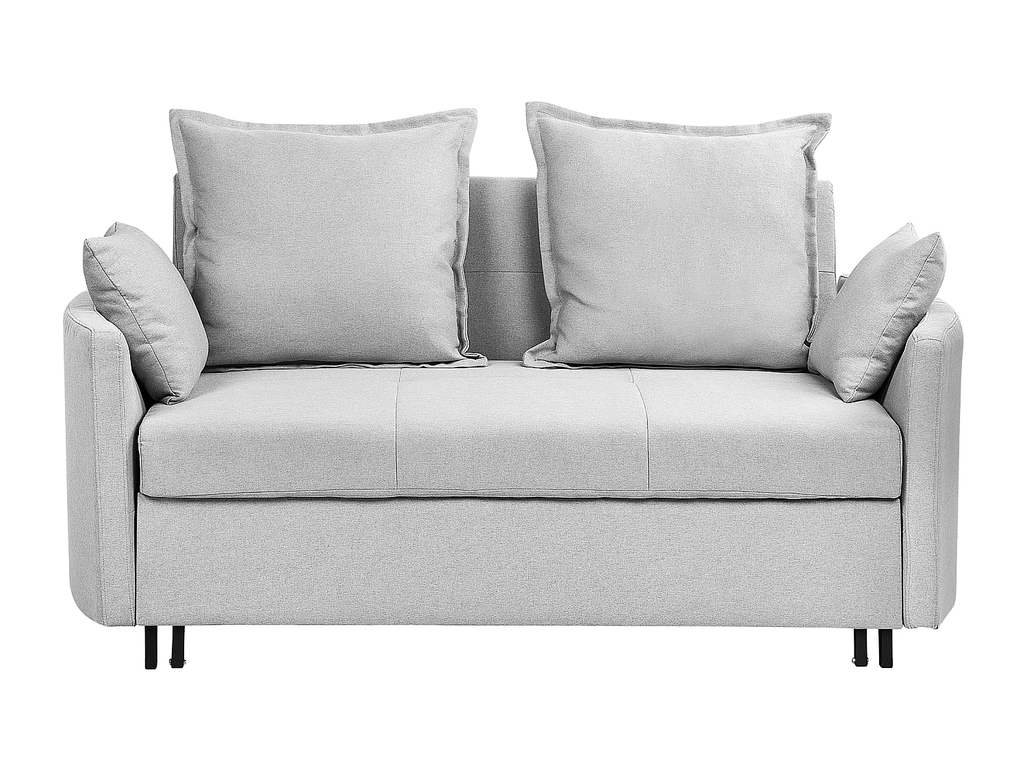 Canapé-lit 2 places HOVIN Tissu Gris clair