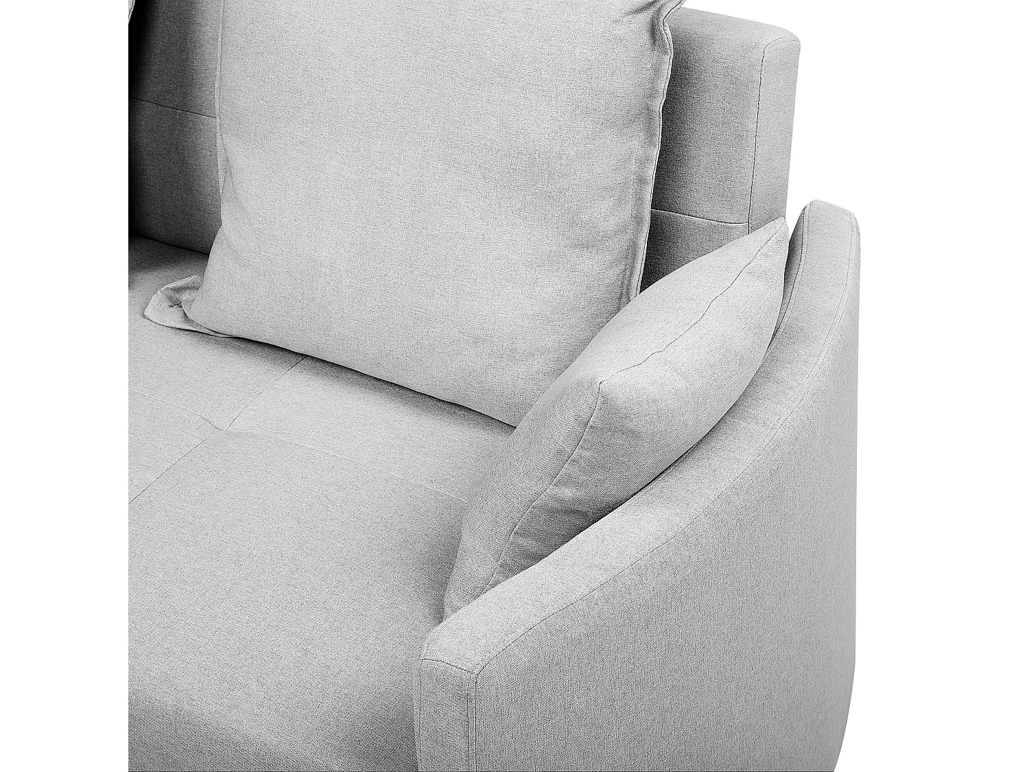 Canapé-lit 2 places HOVIN Tissu Gris clair