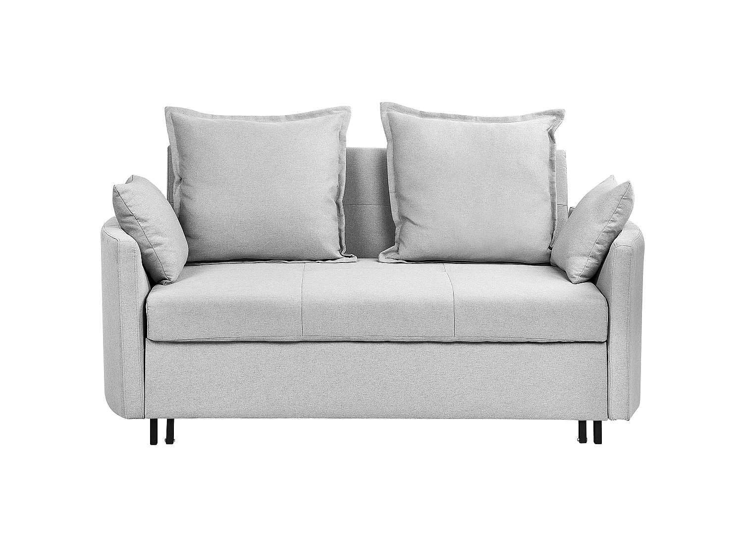 Divano letto HOVIN Tessuto Grigio chiaro 2 posti