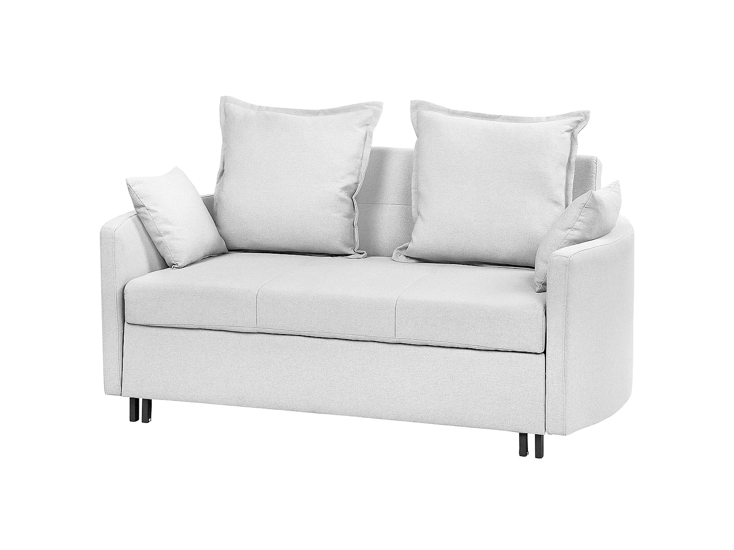 Divano letto HOVIN Tessuto Grigio chiaro 2 posti