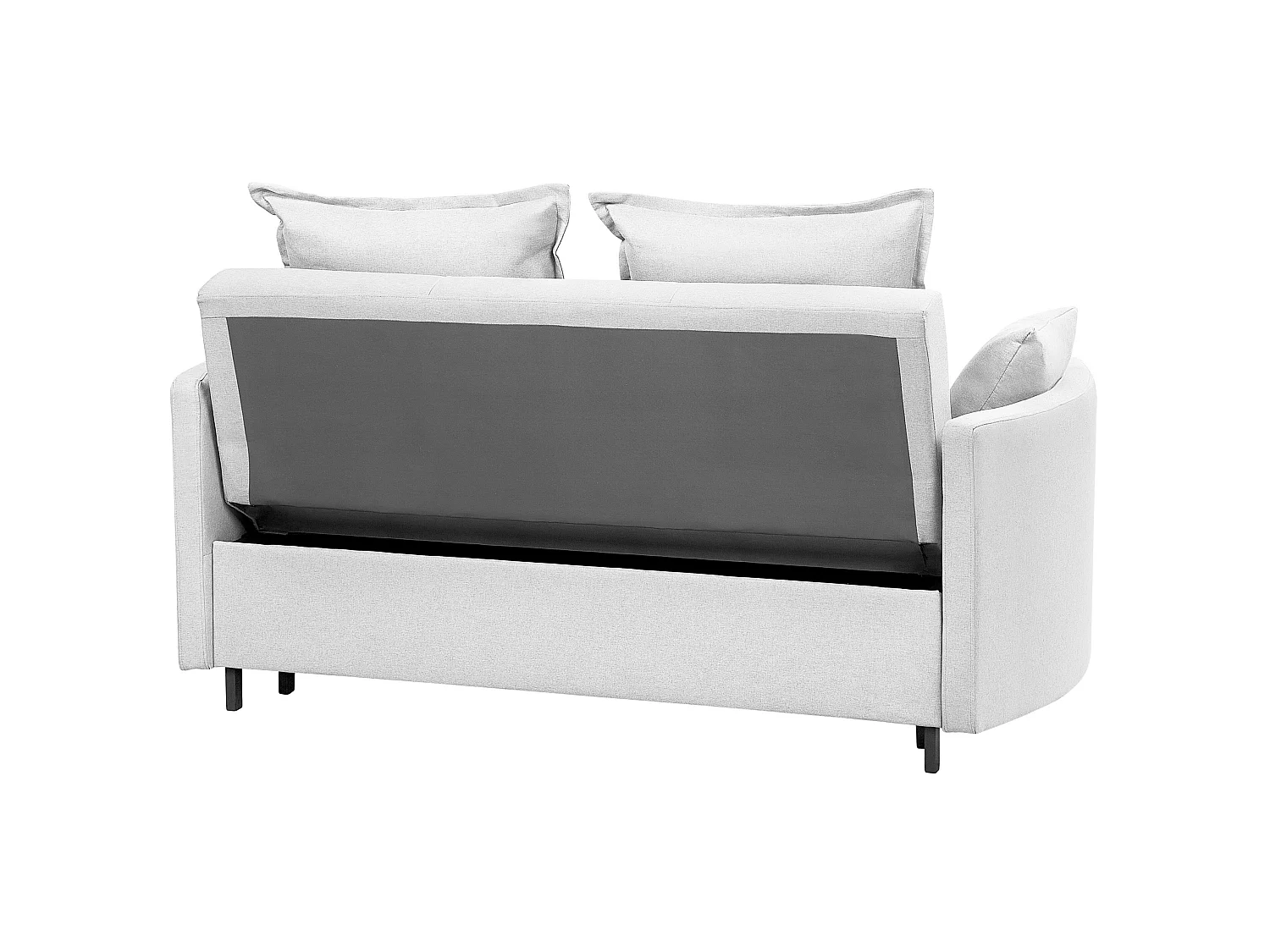 Divano letto HOVIN Tessuto Grigio chiaro 2 posti