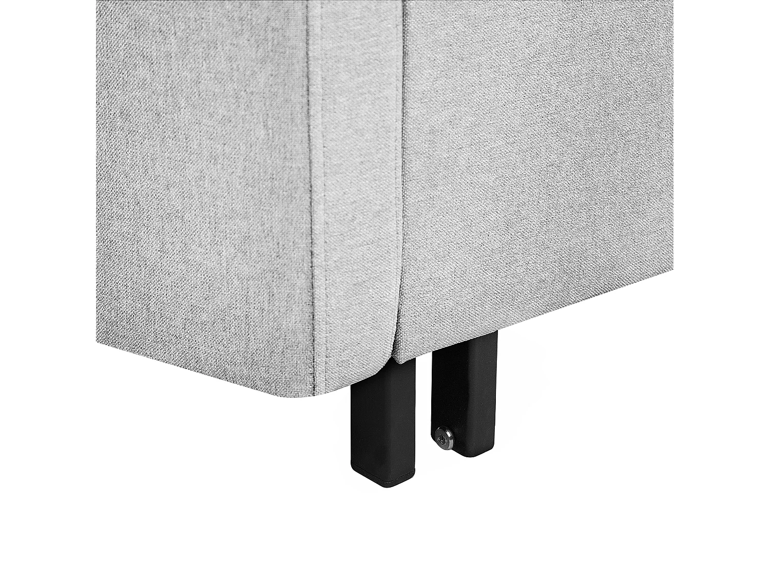 Divano letto HOVIN Tessuto Grigio chiaro 2 posti