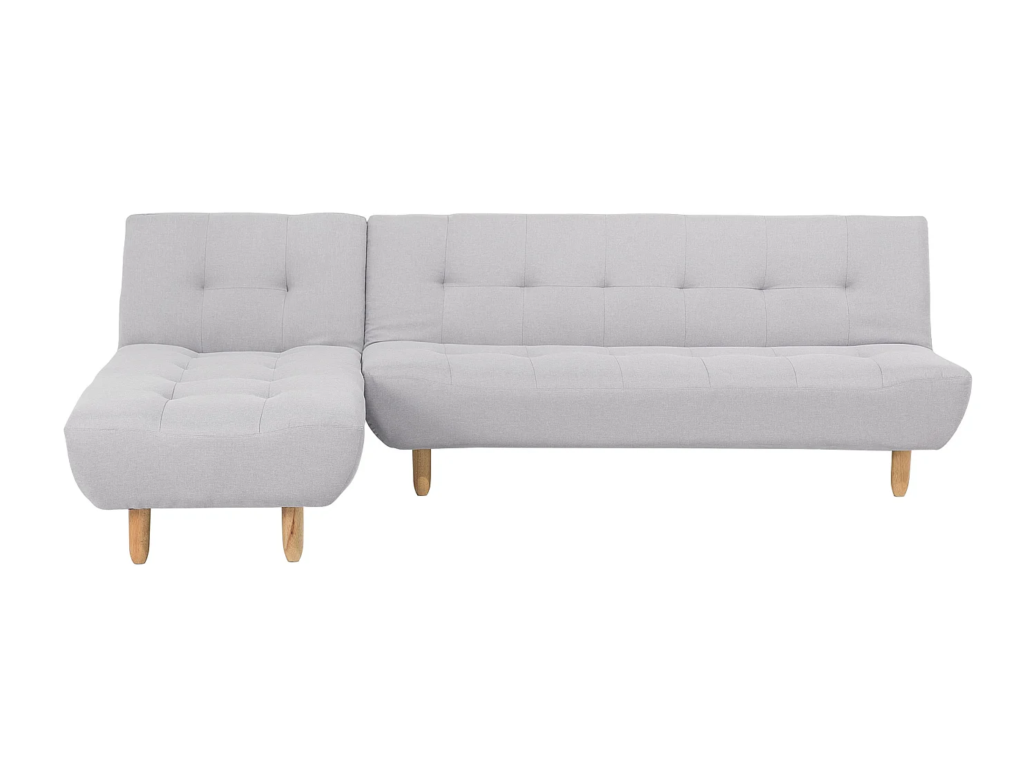 Sofá-cama de canto modular ALSTEN Tecido Cinzento claro 4 lugares à direita