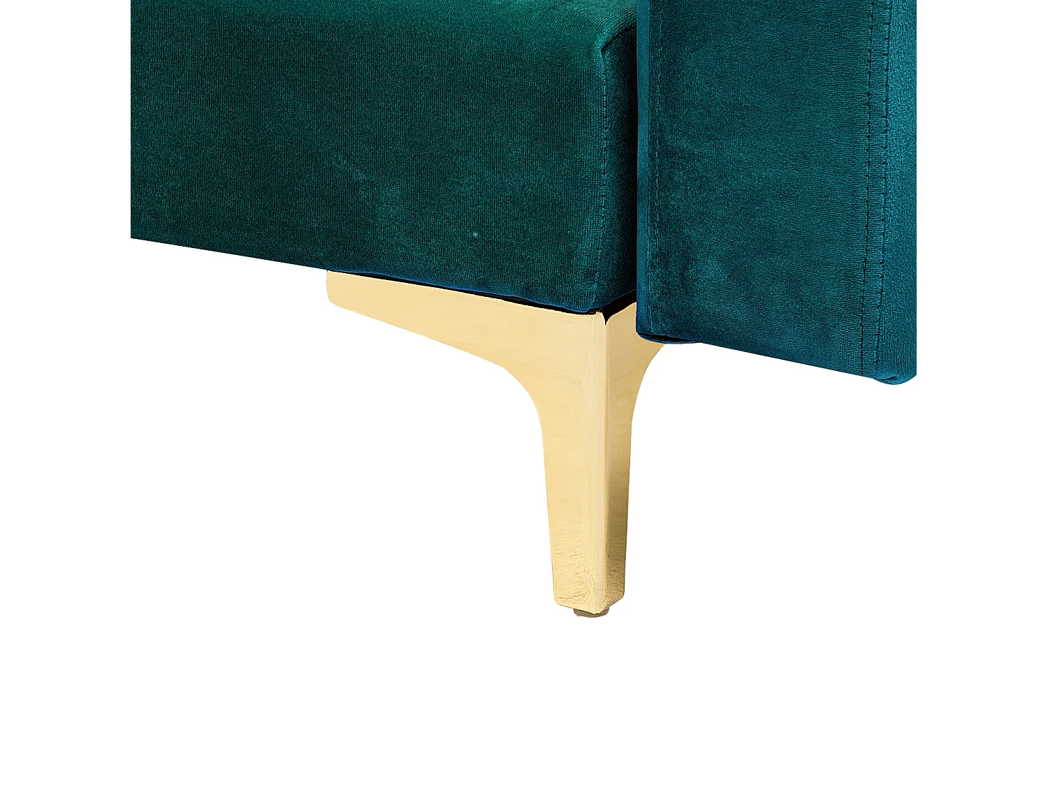 Canapé-lit modulable en forme de U 5 places ABERDEEN Velours Bleu paon avec ottoman