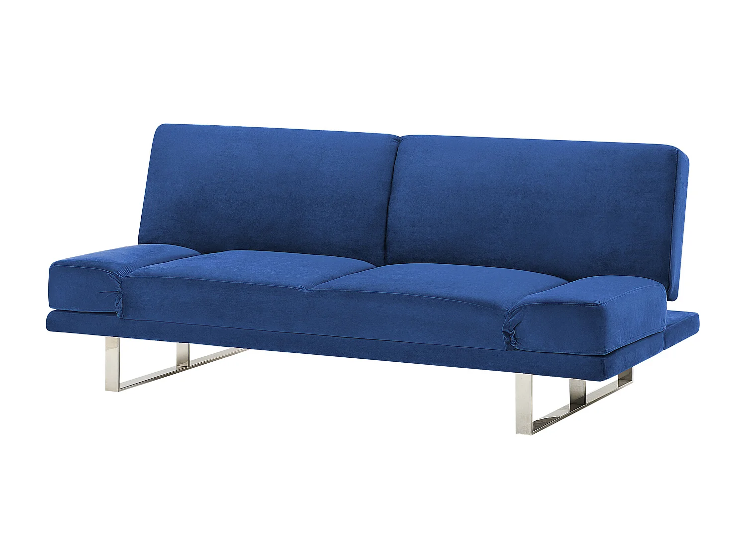 Modernes Schlafsofa mit Polsterbezug Blau Samtstoff skandinavischer Stil York
