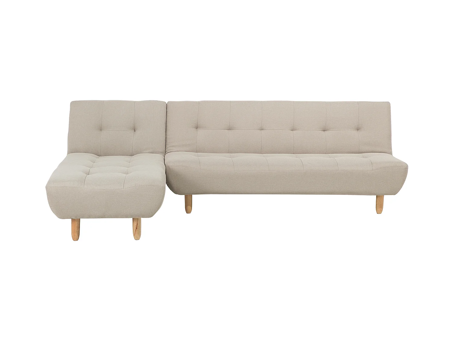 Modulaire hoekslaapbank ALSTEN Stof Lichtbeige 4-zitter Rechterzijde