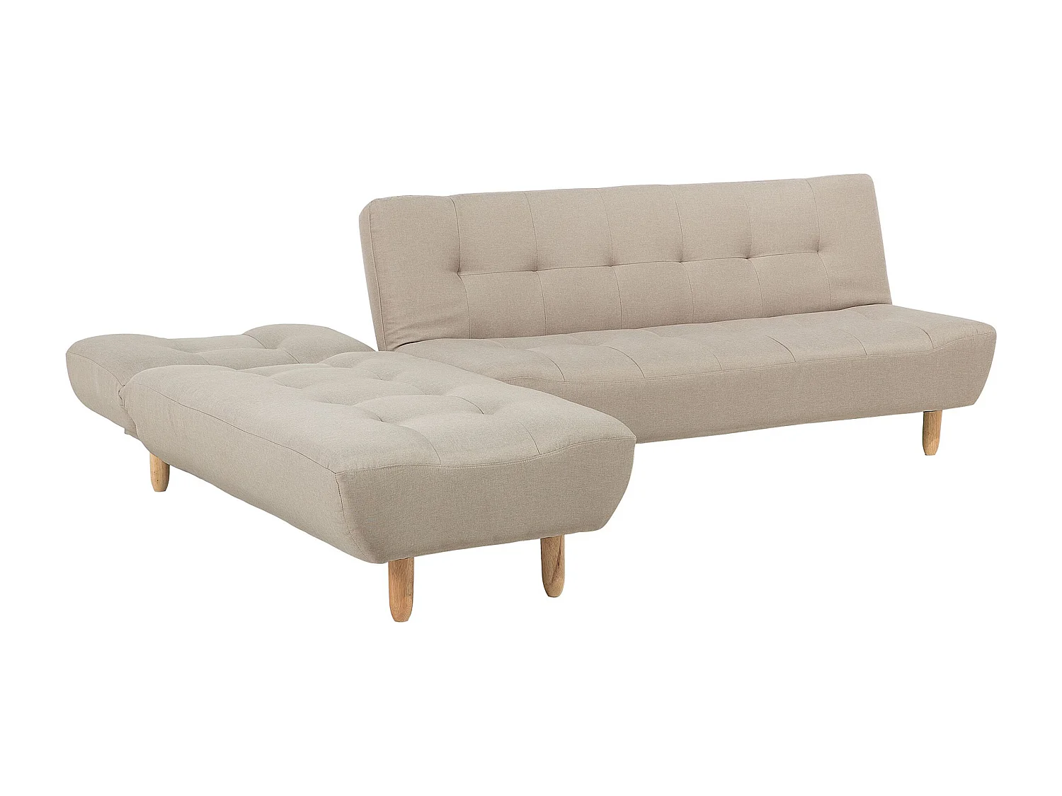 Modulaire hoekslaapbank ALSTEN Stof Lichtbeige 4-zitter Rechterzijde