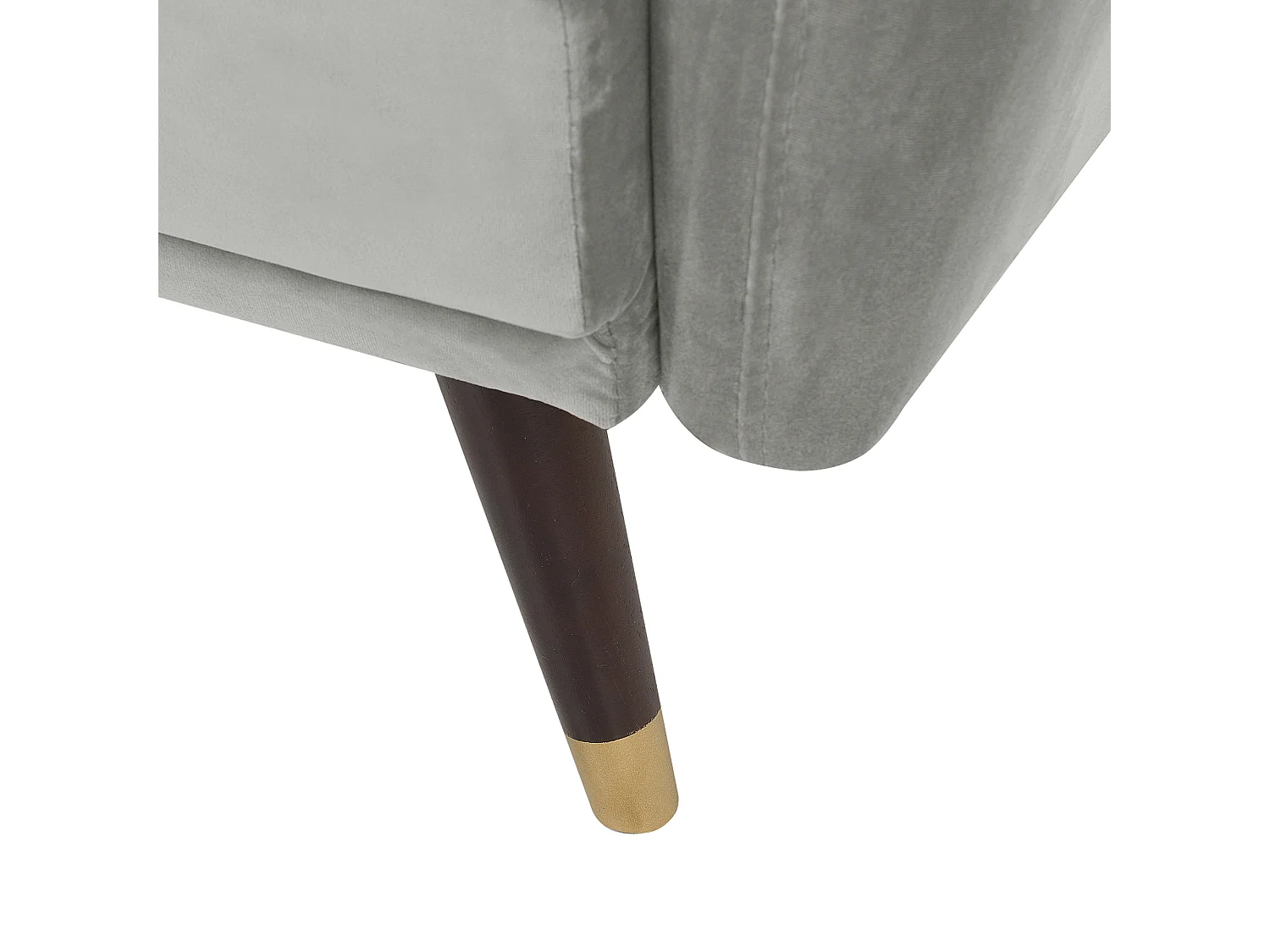 Schlafsofa VIMMERBY Samtstoff Hellgrau 3-Sitzer