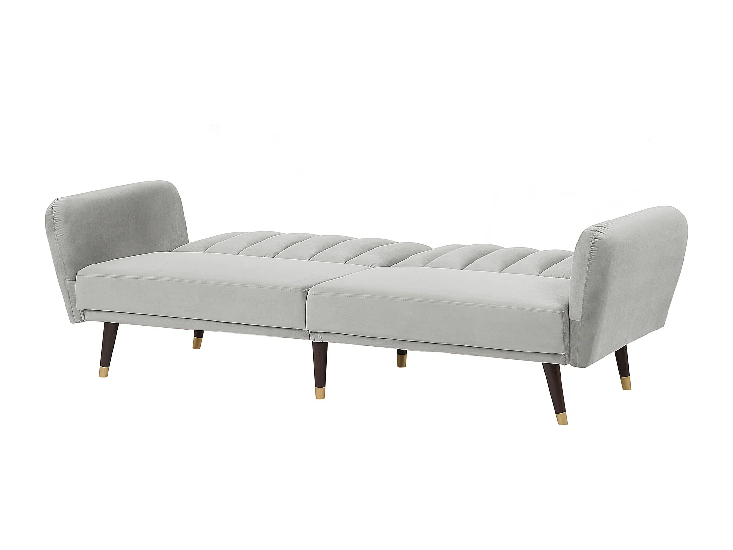 Divano letto VIMMERBY Velluto Grigio chiaro 3 posti