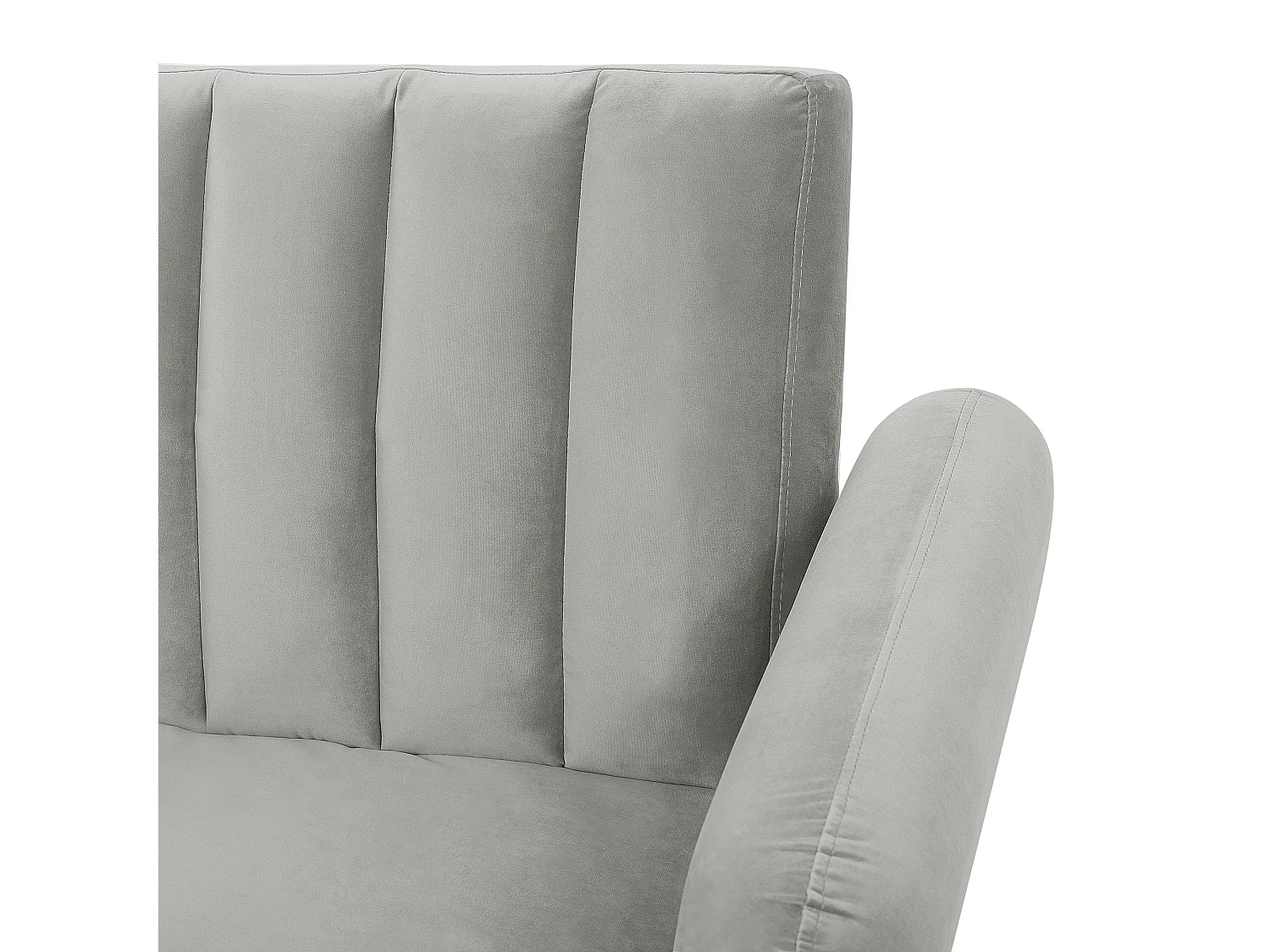 Divano letto VIMMERBY Velluto Grigio chiaro 3 posti