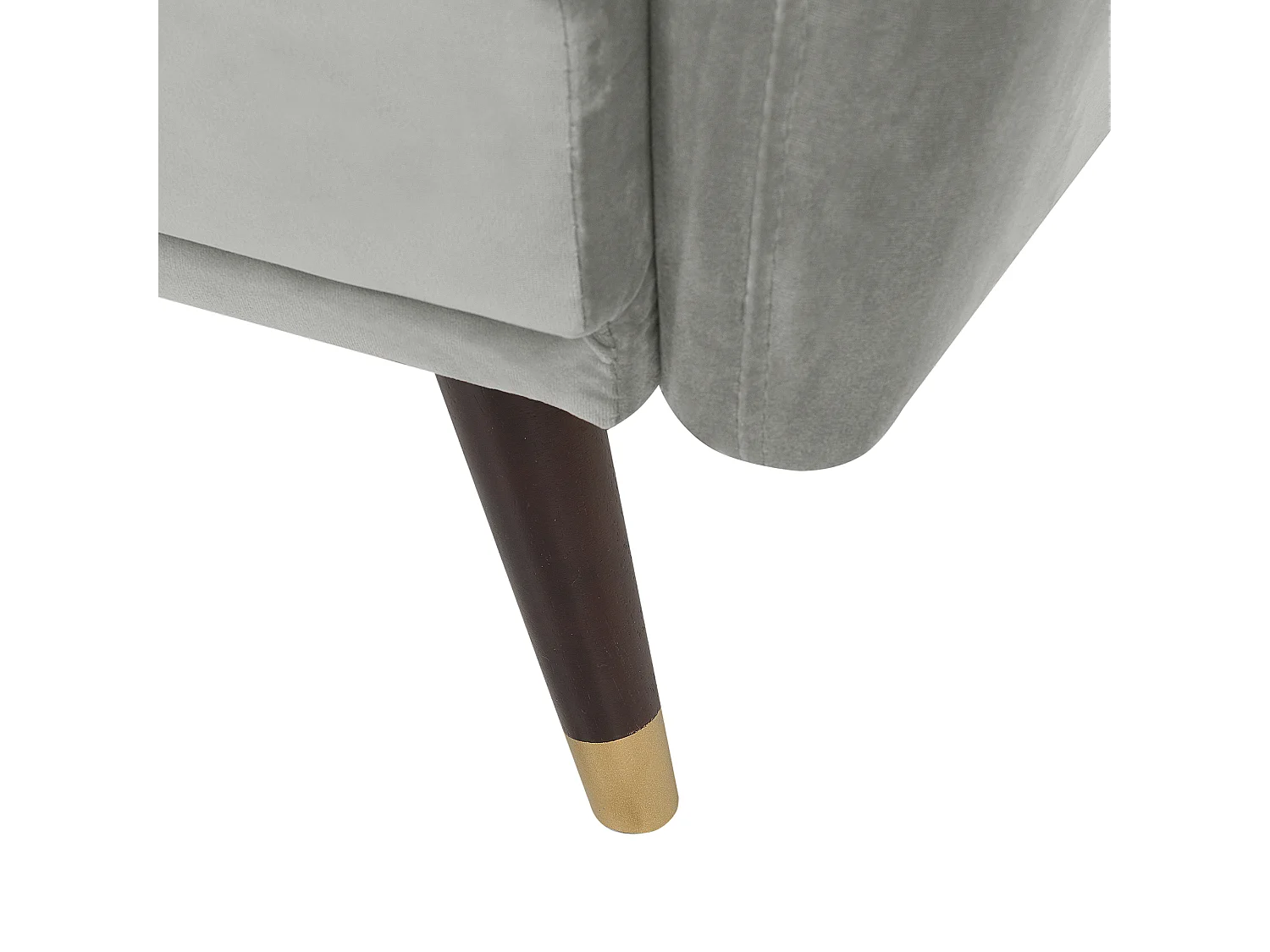 Divano letto VIMMERBY Velluto Grigio chiaro 3 posti