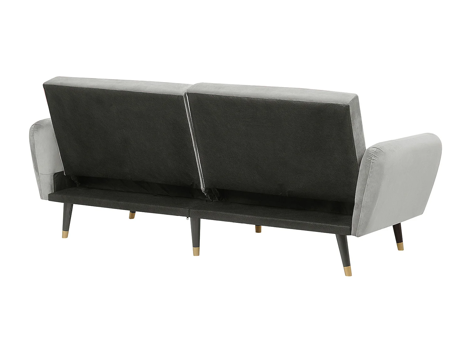 Canapé-lit 3 places VIMMERBY Velours Gris clair