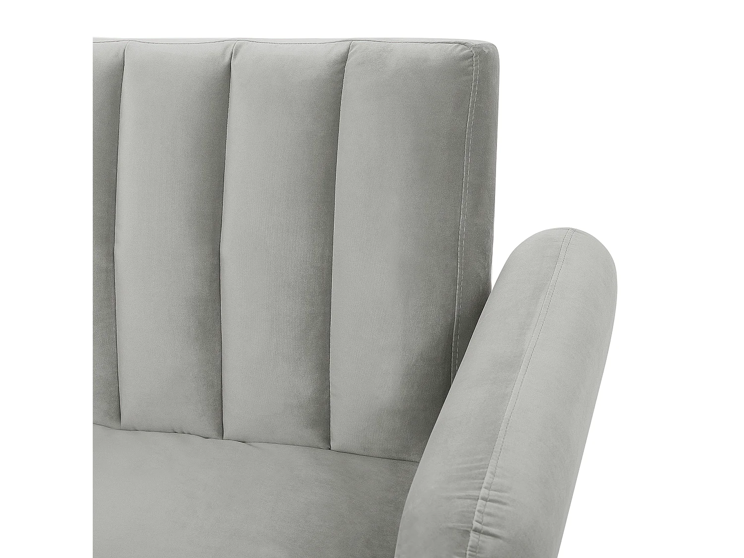 Canapé-lit 3 places VIMMERBY Velours Gris clair