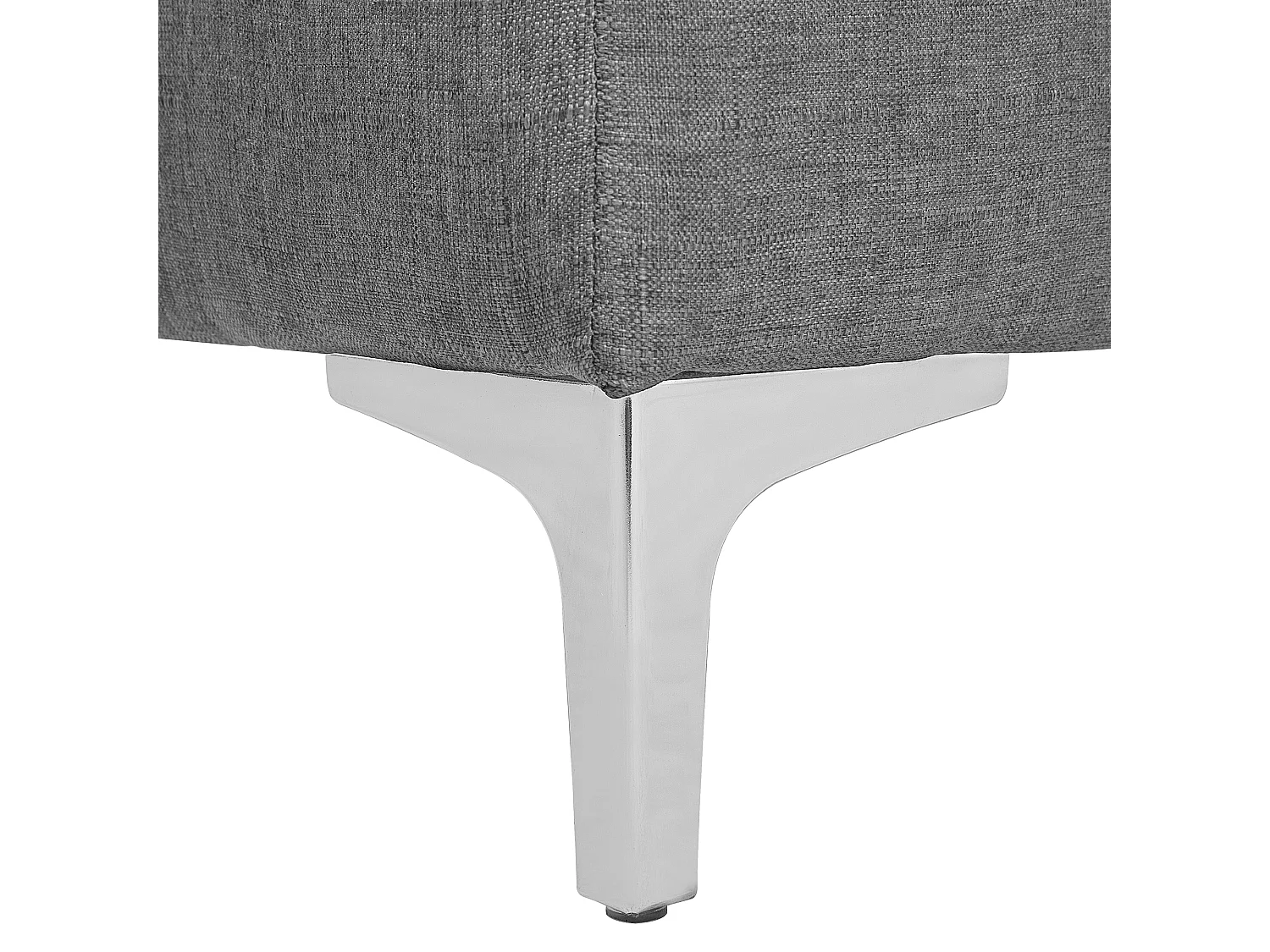 Canapé-lit modulable en forme de U 5 places ABERDEEN Tissu Gris clair