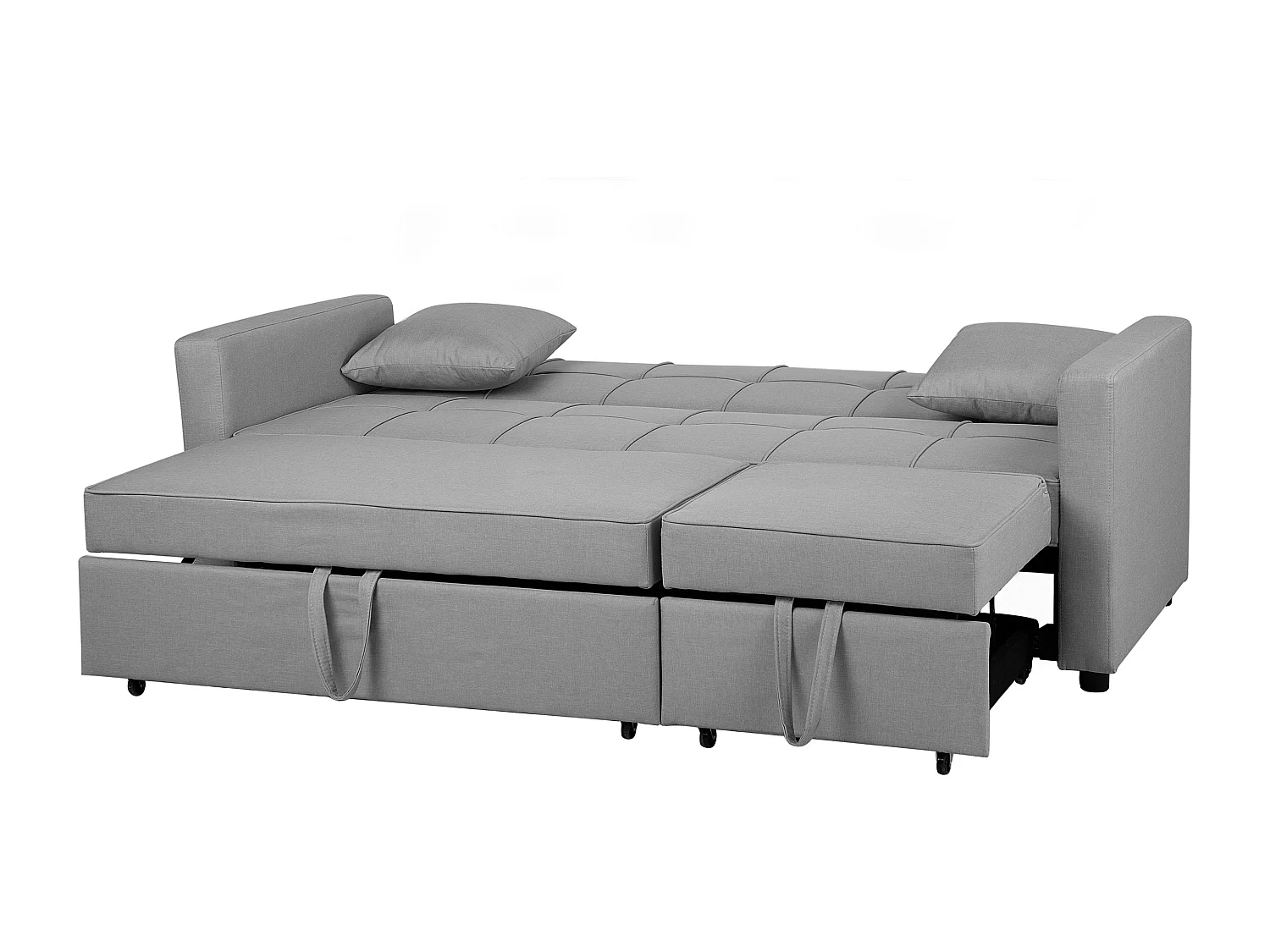 Canapé-lit 3 places GLOMMA Tissu Gris clair