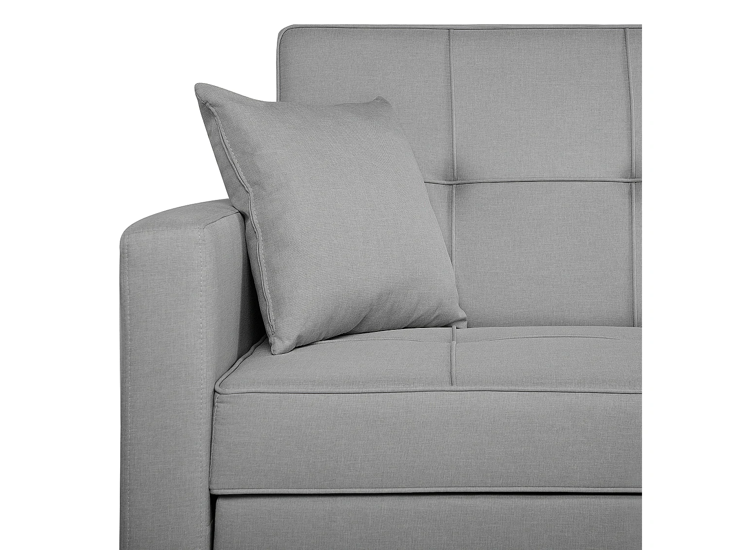 Canapé-lit 3 places GLOMMA Tissu Gris clair