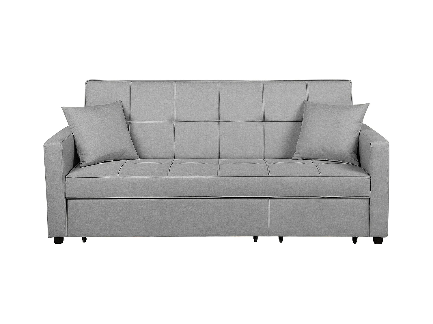 Canapé-lit 3 places GLOMMA Tissu Gris clair