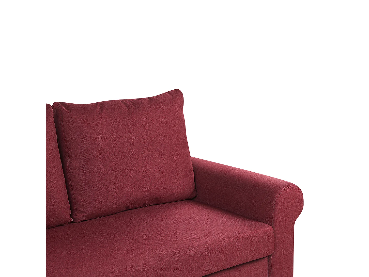 Canapé-lit SILDA Tissu Rouge Bordeaux 2 places