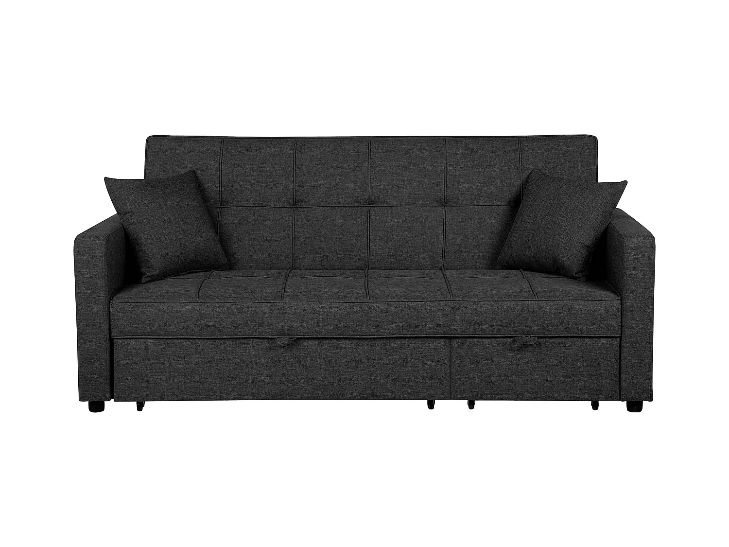 Canapé-lit 3 places GLOMMA Tissu Gris foncé