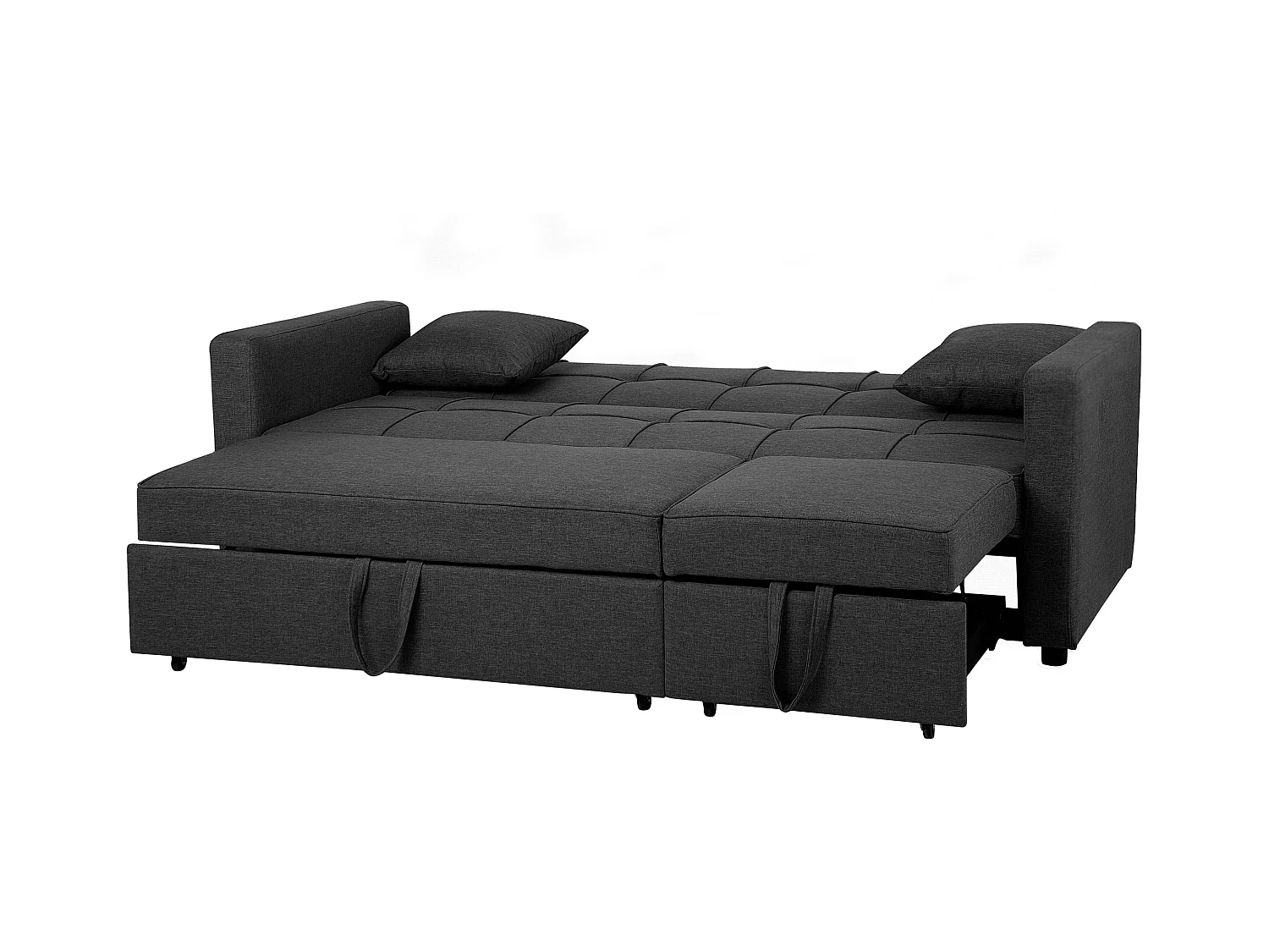 Schlafsofa Sofa mit Schlaffunktion Gästebett Polstersofa dunkelgrau Glomma