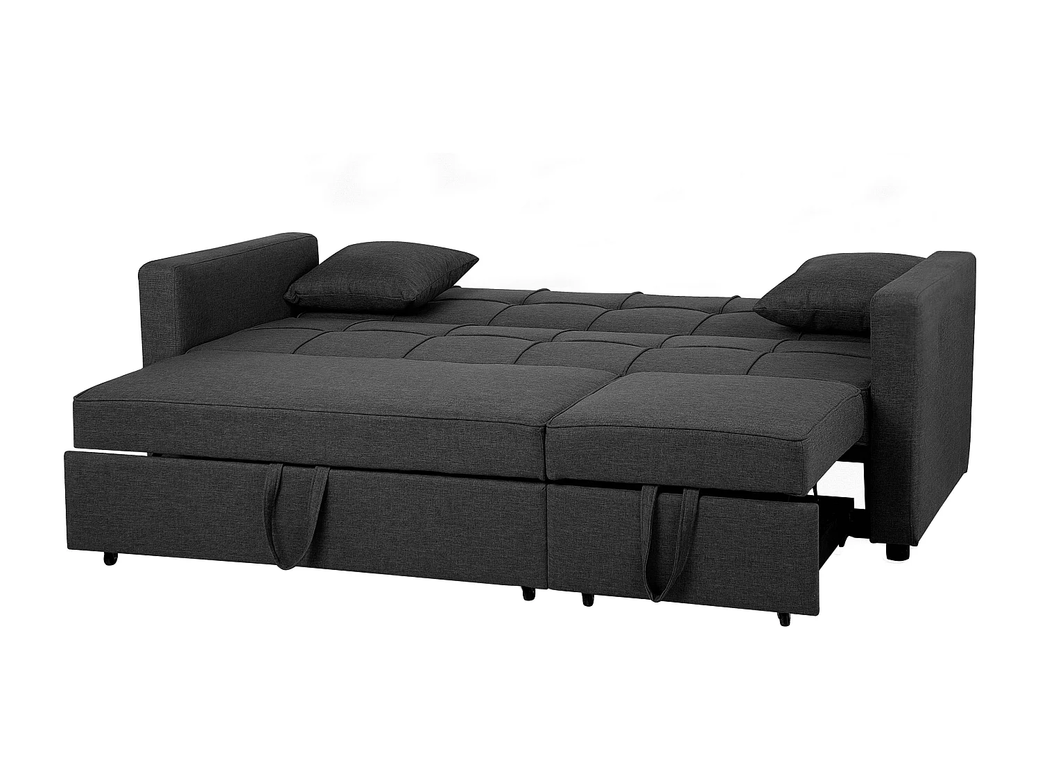 Canapé-lit 3 places GLOMMA Tissu Gris foncé