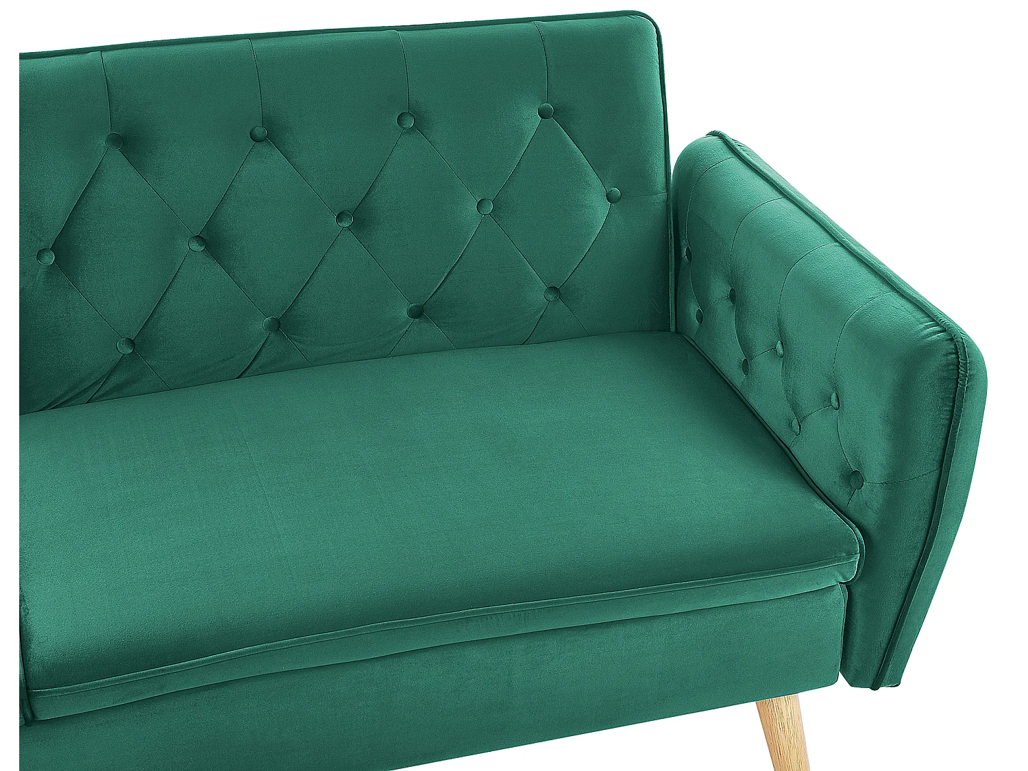 Canapé-lit 2 places BARDU Velours Vert foncé