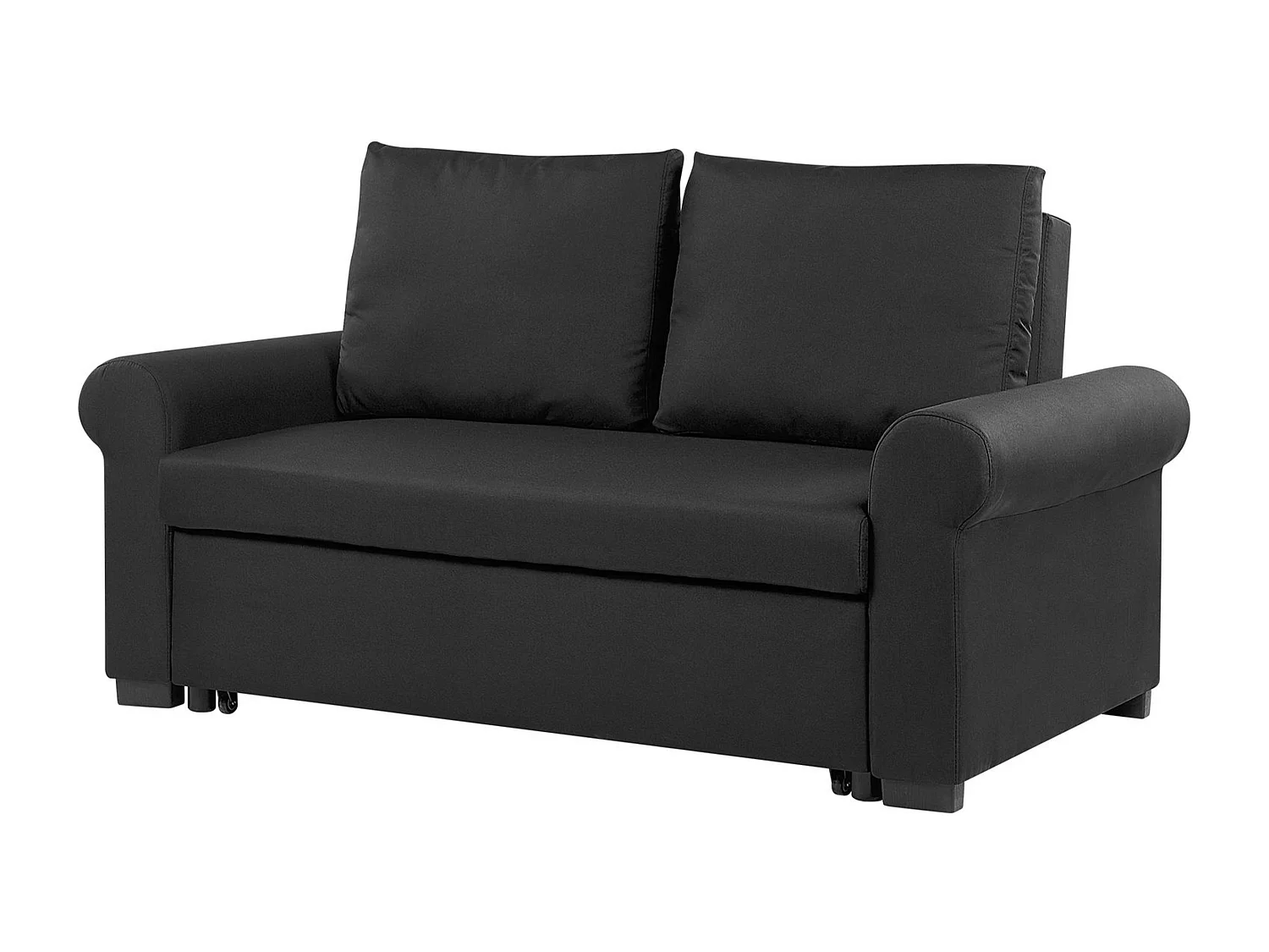 Canapé-lit 2 places SILDA Tissu Noir