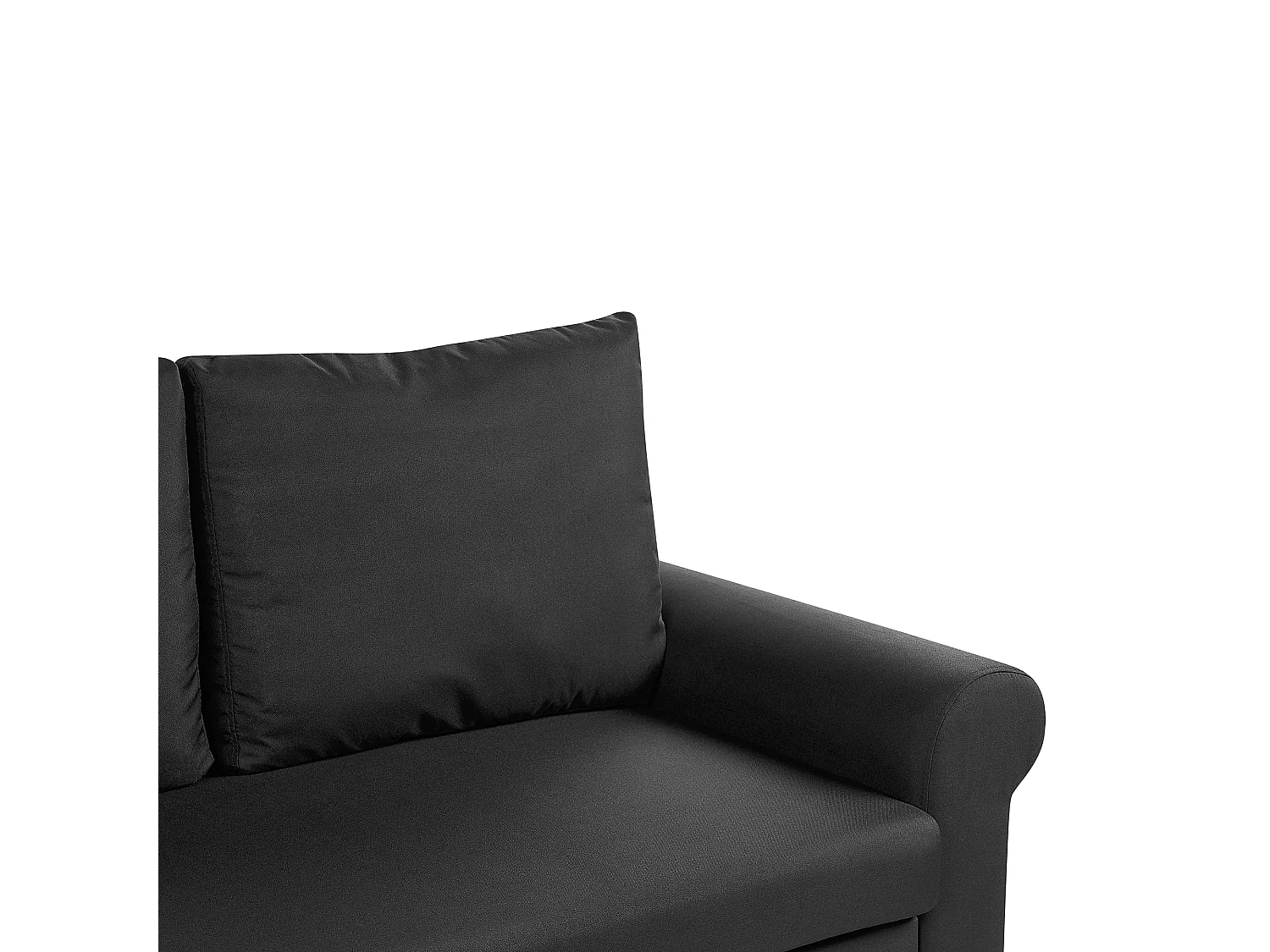 Canapé-lit 2 places SILDA Tissu Noir