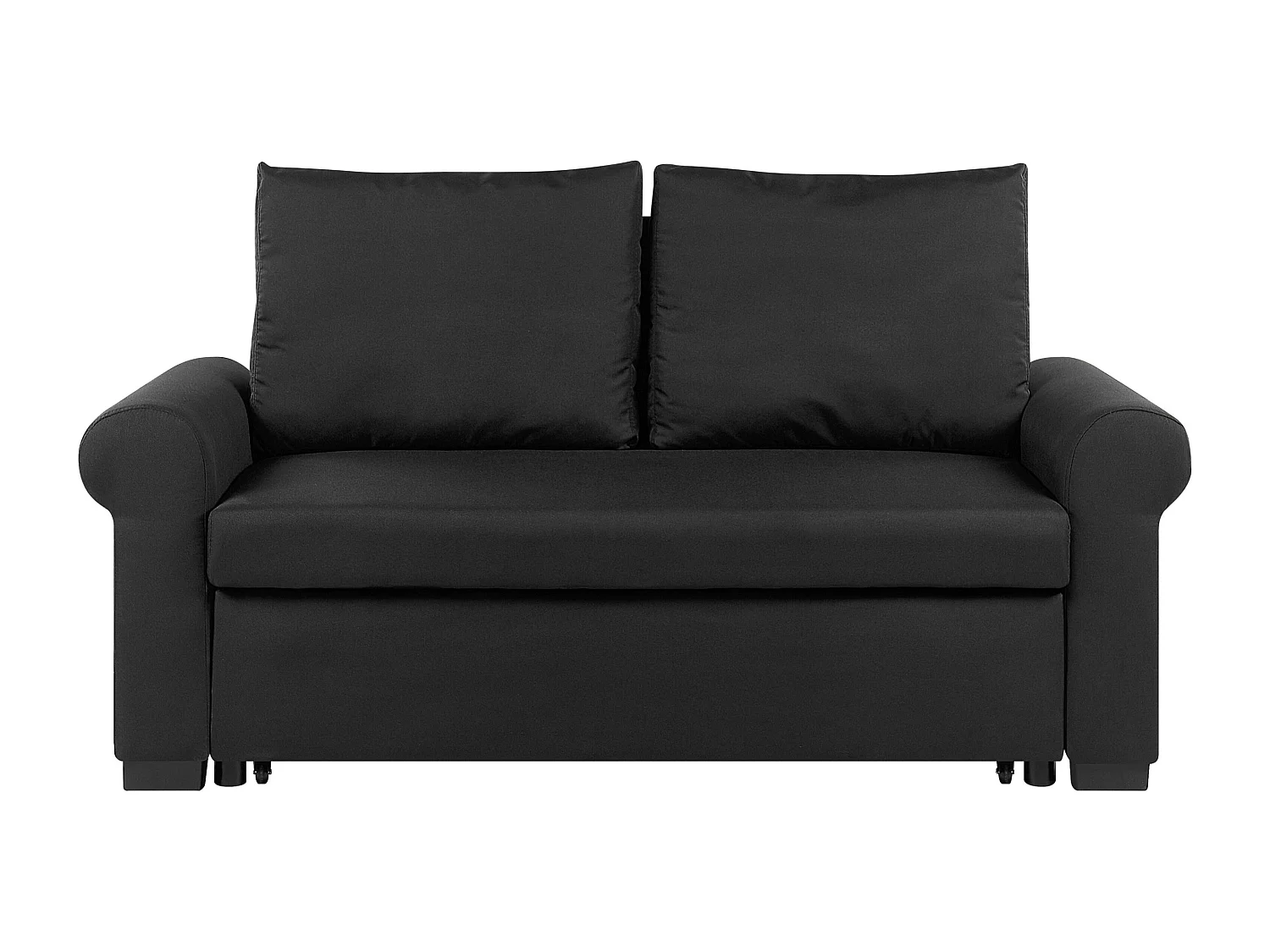 Slaapbank SILDA Stof Zwart 2-zitter