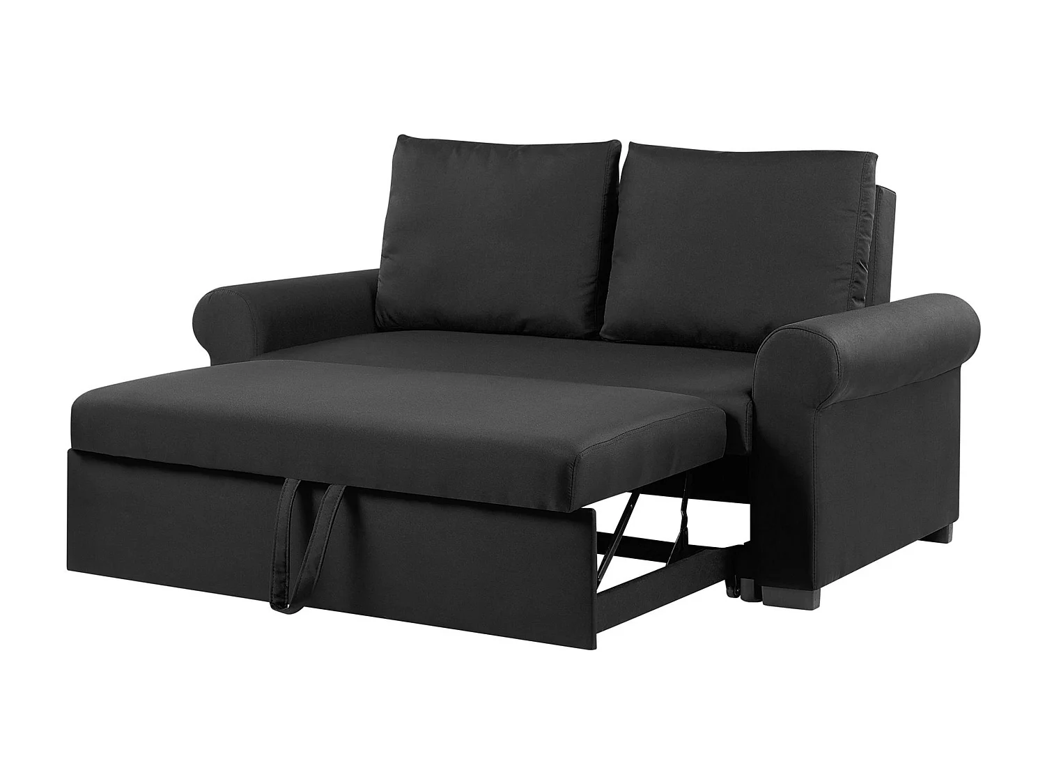 Slaapbank SILDA Stof Zwart 2-zitter