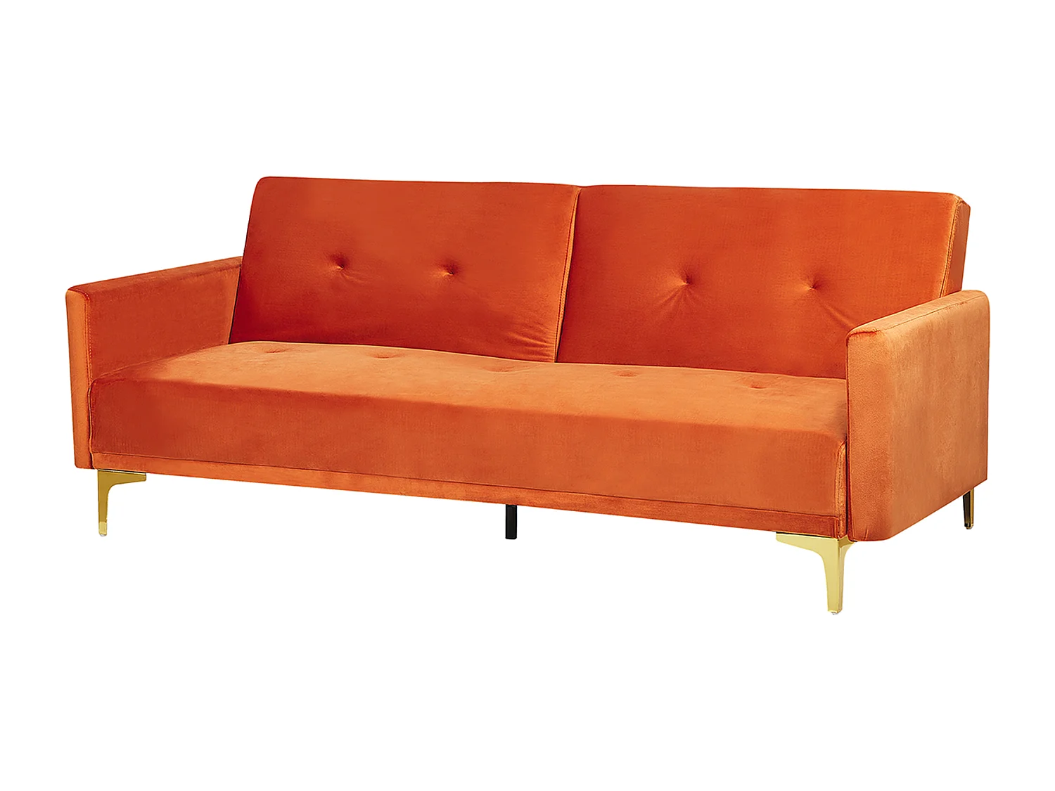 Canapé-lit 3 places LUCAN Velours Orange