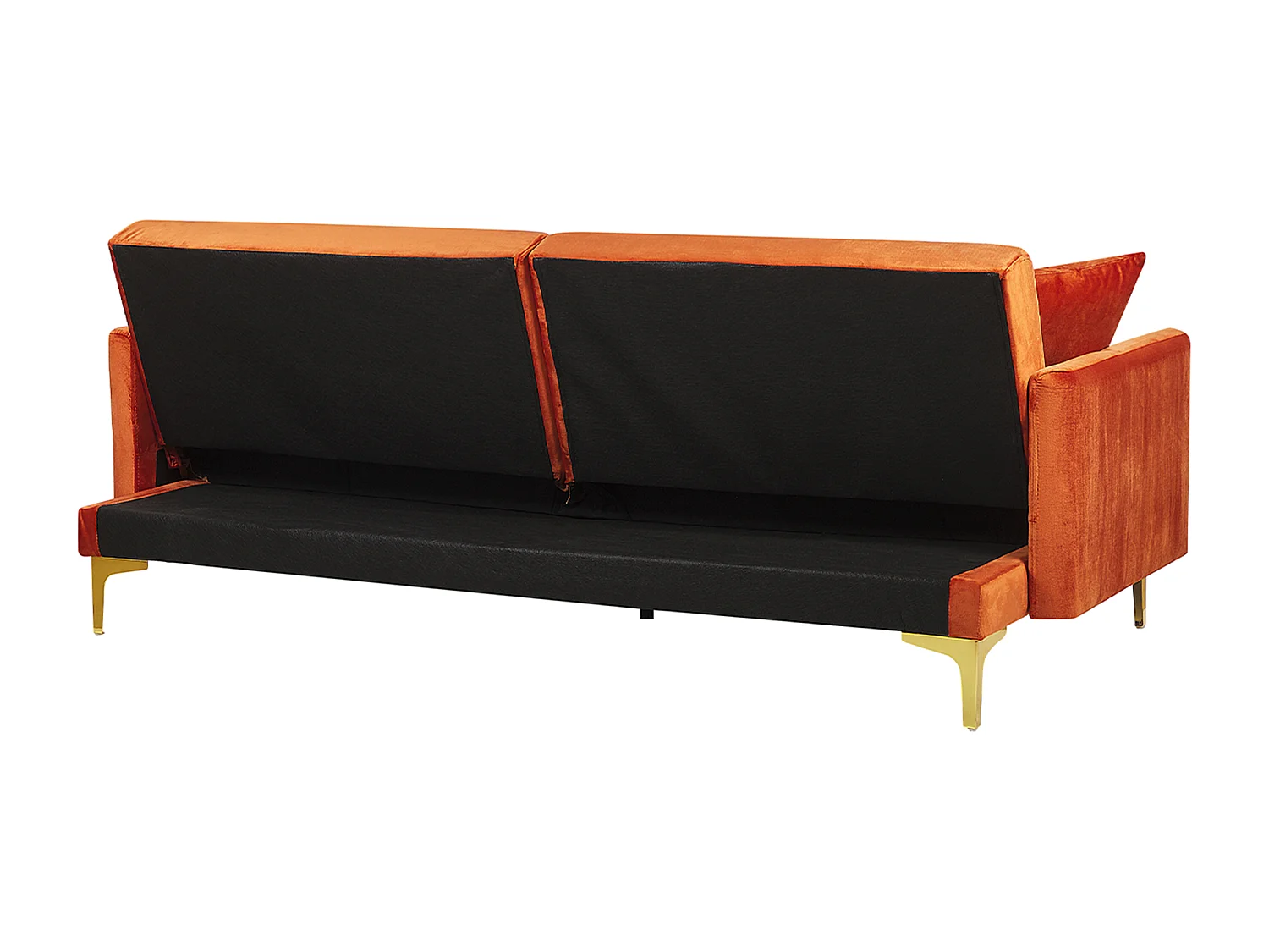 Canapé-lit 3 places LUCAN Velours Orange