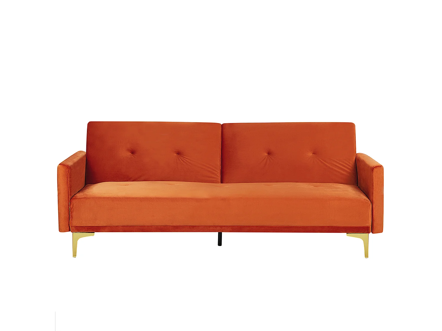 Slaapbank LUCAN Fluweel Oranje 3-zitter