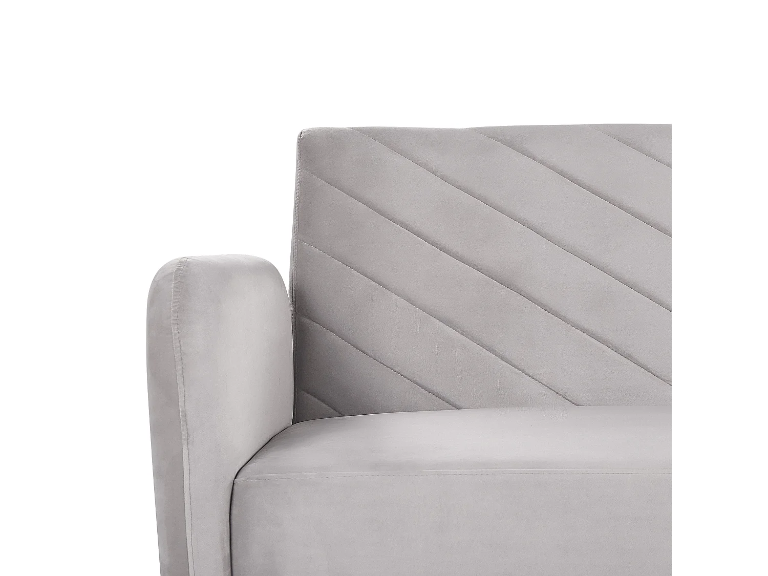 Sofá-cama SENJA Veludo Cinzento claro 3 lugares