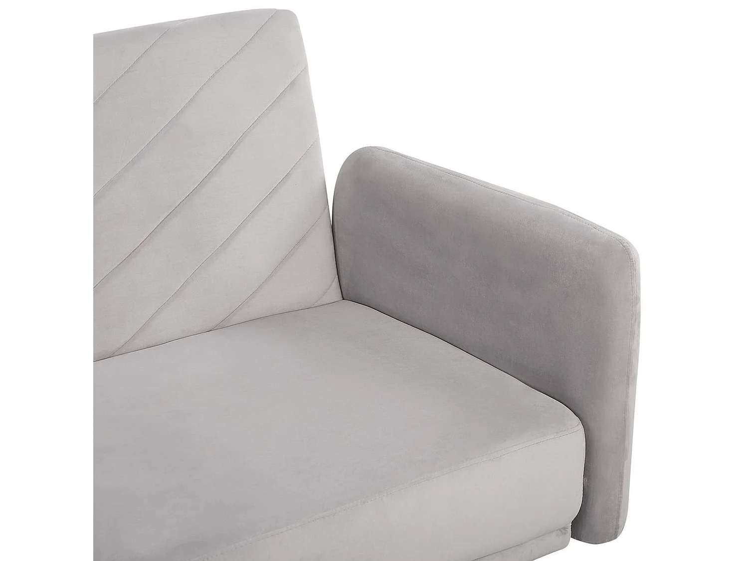 Sofá-cama SENJA Veludo Cinzento claro 3 lugares