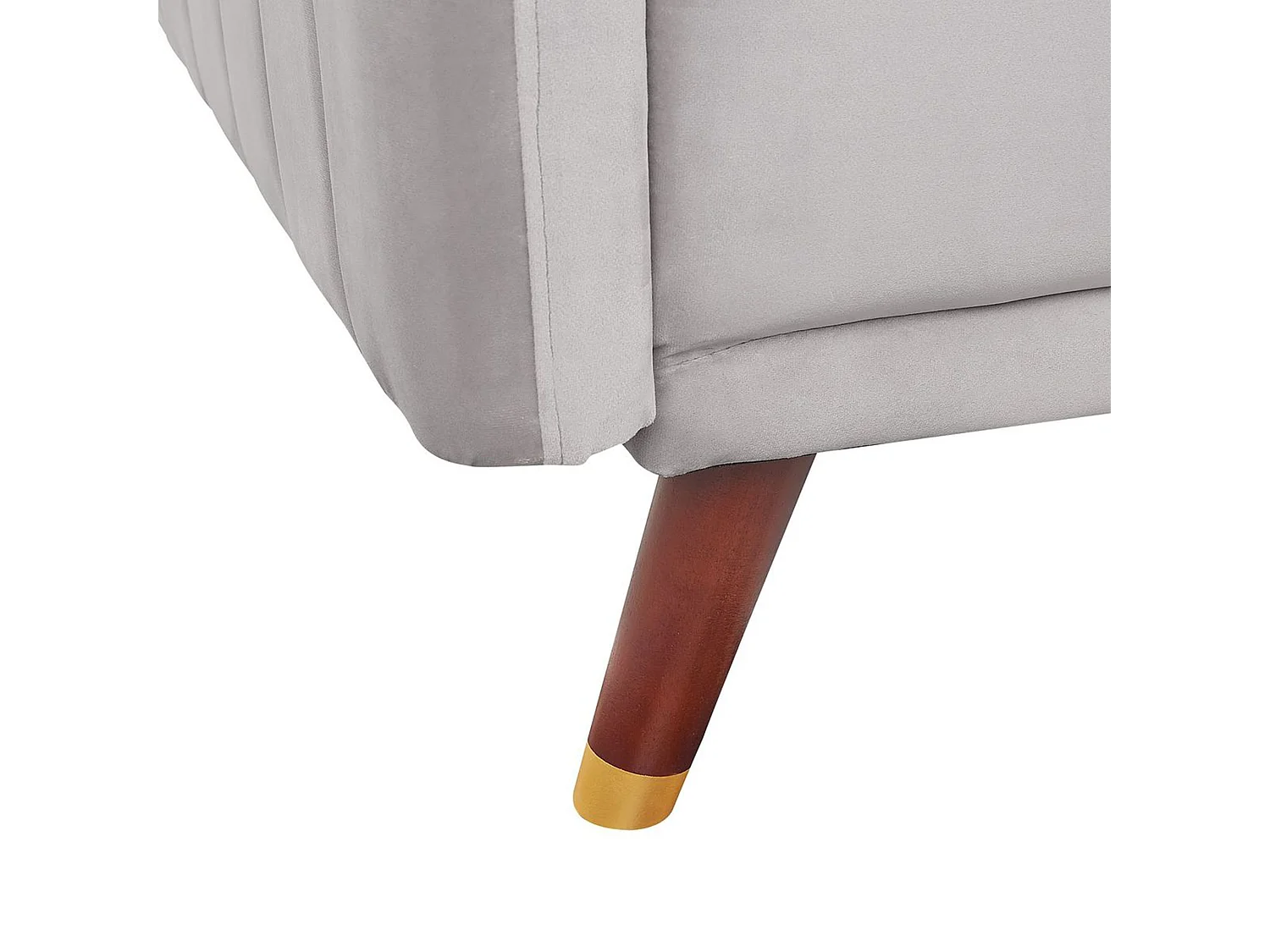 Sofá-cama SENJA Veludo Cinzento claro 3 lugares