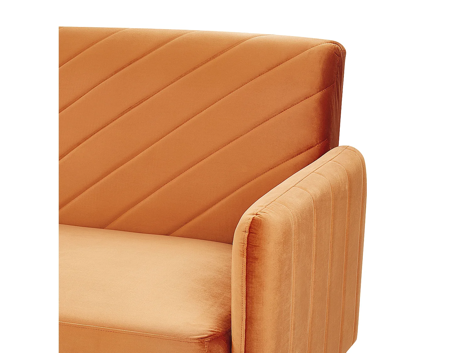 Canapé-lit 3 places SENJA Velours Orange