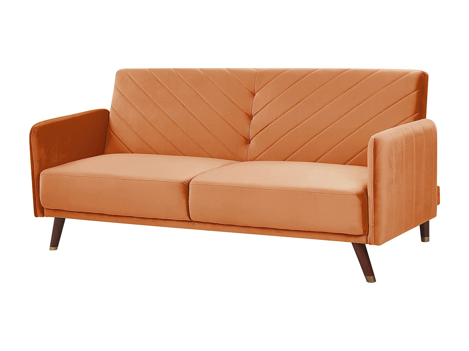 Canapé-lit 3 places SENJA Velours Orange