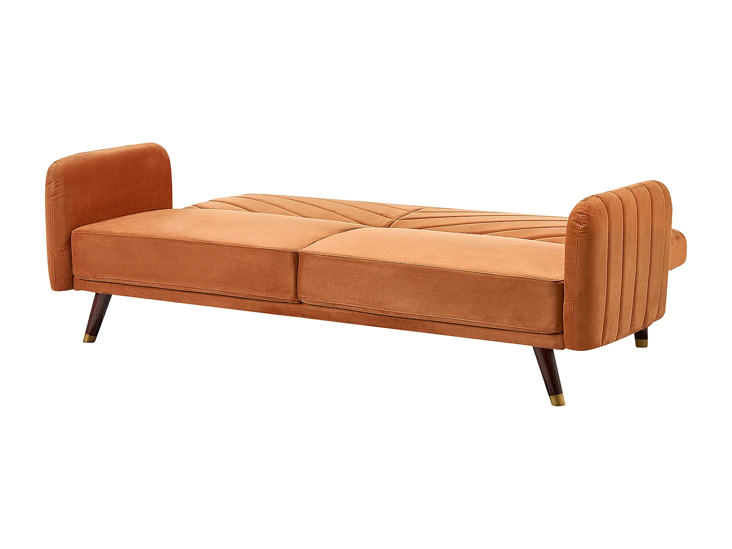 Canapé-lit 3 places SENJA Velours Orange