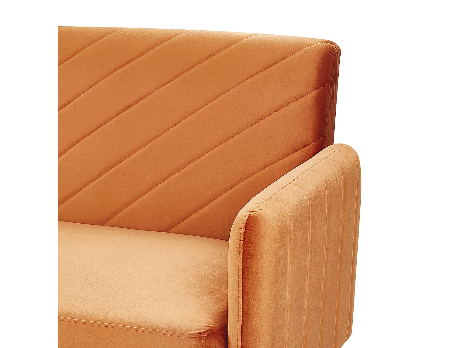 Canapé-lit 3 places SENJA Velours Orange