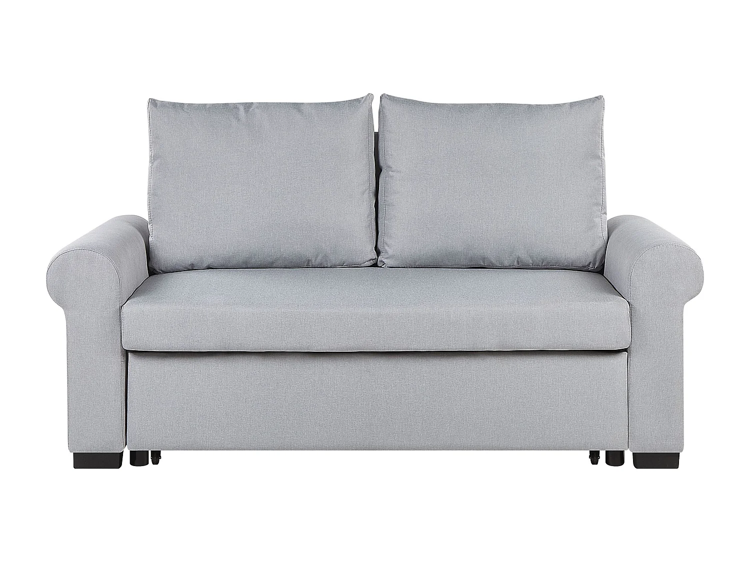 Canapé-lit 2 places SILDA Tissu Gris clair